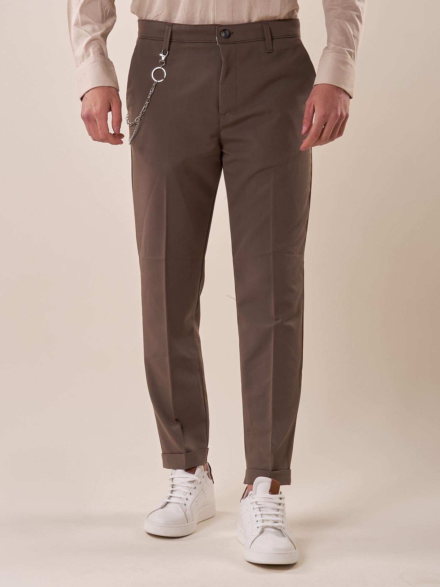 Pantalone tasca america elasticizzato con risvolto uomo. BK25002 TORTORA BLACKSUNDAY Uomo 