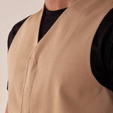 Gilet uomo abbottonatura nascosta. OE1S2S5I01 CAMMELLO OVER-D Uomo 