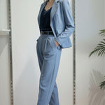 Pantalone Donna Balloon alla Caviglia con Pinces e Tasche Dietro con Pattine. PG114P POLVERE EXTASY 