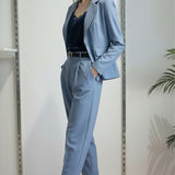 Pantalone Donna Balloon alla Caviglia con Pinces e Tasche Dietro con Pattine. PG114P POLVERE EXTASY 