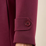 Cappotto Donna Curvy in Doppio Crepe con Collo alla Coreana  Eleganza Essenziale e Vestibilità Perfetta. F646YBFFAUSTINA AMARONE Lizalù 