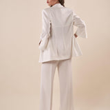 Giacca Donna blazer sfoderata elegante con dettagli raffinati. ROMI/3866 BIANCO ROMIHO 