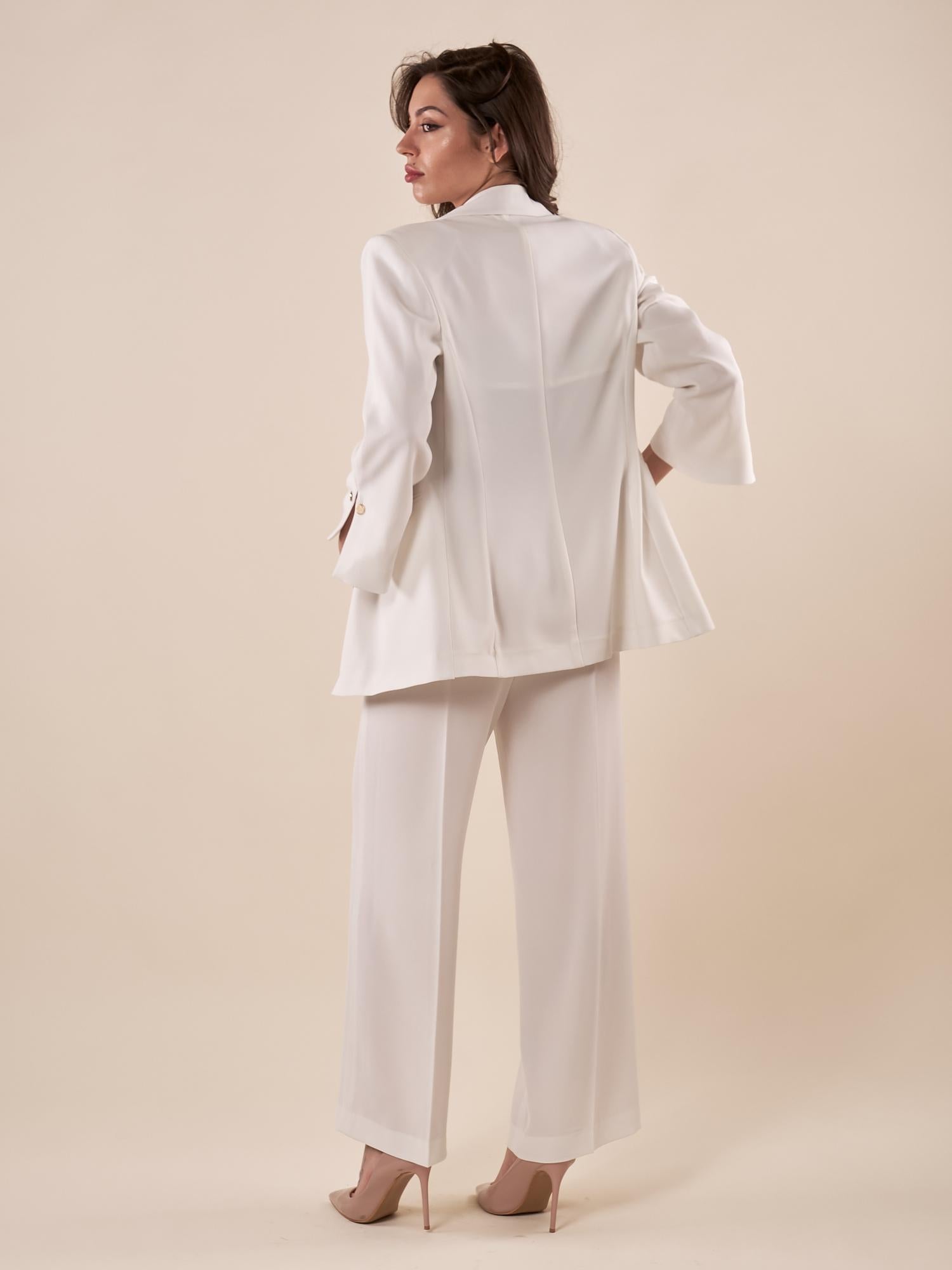 Giacca Donna blazer sfoderata elegante con dettagli raffinati. ROMI/3866 BIANCO ROMIHO 