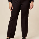 Pantalone Donna Curvy in Punto Milano  Modello Zampetta alla Caviglia con Tasca America. F646YBFFABIA NERO Lizalù 
