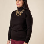 Dolcevita Donna Curvy in viscosa manica lunga basico ed essenziale. F712YBF02L NERO Lizalù 