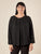 Blusa Donna Curvy Girocollo  Dettaglio in Metallo, Pience Frontali e Polsino Dritto.