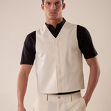 Gilet uomo abbottonatura nascosta. OE1S2S5I01 BURRO OVER-D Uomo 