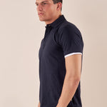 Polo manica corta tessuto100% cotone uomo, PE120H BLU HAMAKI-HO 