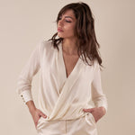 Camicia manica lunga scollo profondo. BL000954 BURRO ARTIGLI 