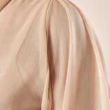 Camicia Donna in tessuto lurex effetto seta con sciarpina al collo. PB8809 BEIGE PATRIZIA BLASIO 