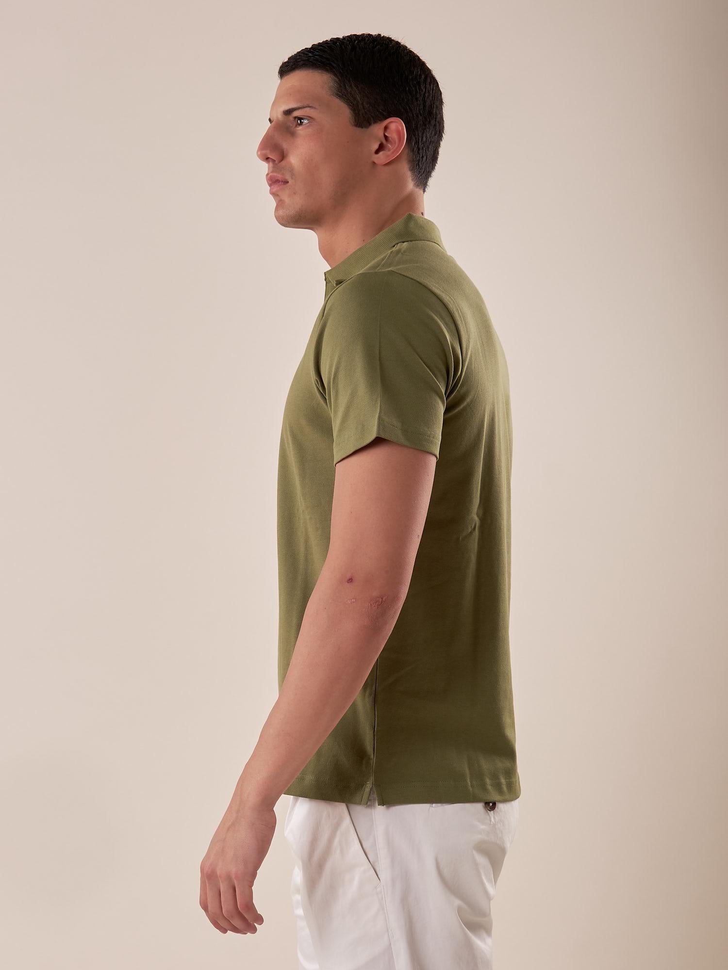 Polo manica corta collo derby piquet stretch uomo. CON2804425 CACTUS CONSENSO 