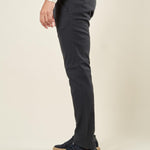 Pantalone Uomo Slim Fit in Cotone Operato Elasticizzato con Tasche allAmericana. Stile e Comfort Quotidiano. M49451 BLU SUPERIOR VINTAGE 