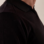 Polo manica corta collo derby viscosa tessuto crepe finezza 12 uomo. CON2152125 BLACK CONSENSO 