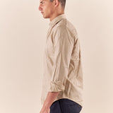 Camicia Uomo Manica Lunga 100% cotone. M48643 SABBIA SUPERIOR VINTAGE 