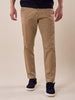 Men's chino trousers in satin fabric with American pocket.