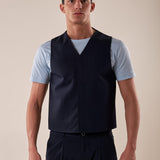 Gilet uomo abbottonatura nascosta. OE1S2S5I01 BLU OVER-D Uomo 