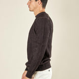 Maglia Uomo Invernale in Morbido Tessuto con Mezzo Collo Rigato. Eleganza e Comfort in un Solo Capo. DM9572 NERO DATCH 