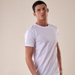 T-Shirt manica corta 100% cotone mercerizzato uomo. DM9302 BIANCO DATCH 