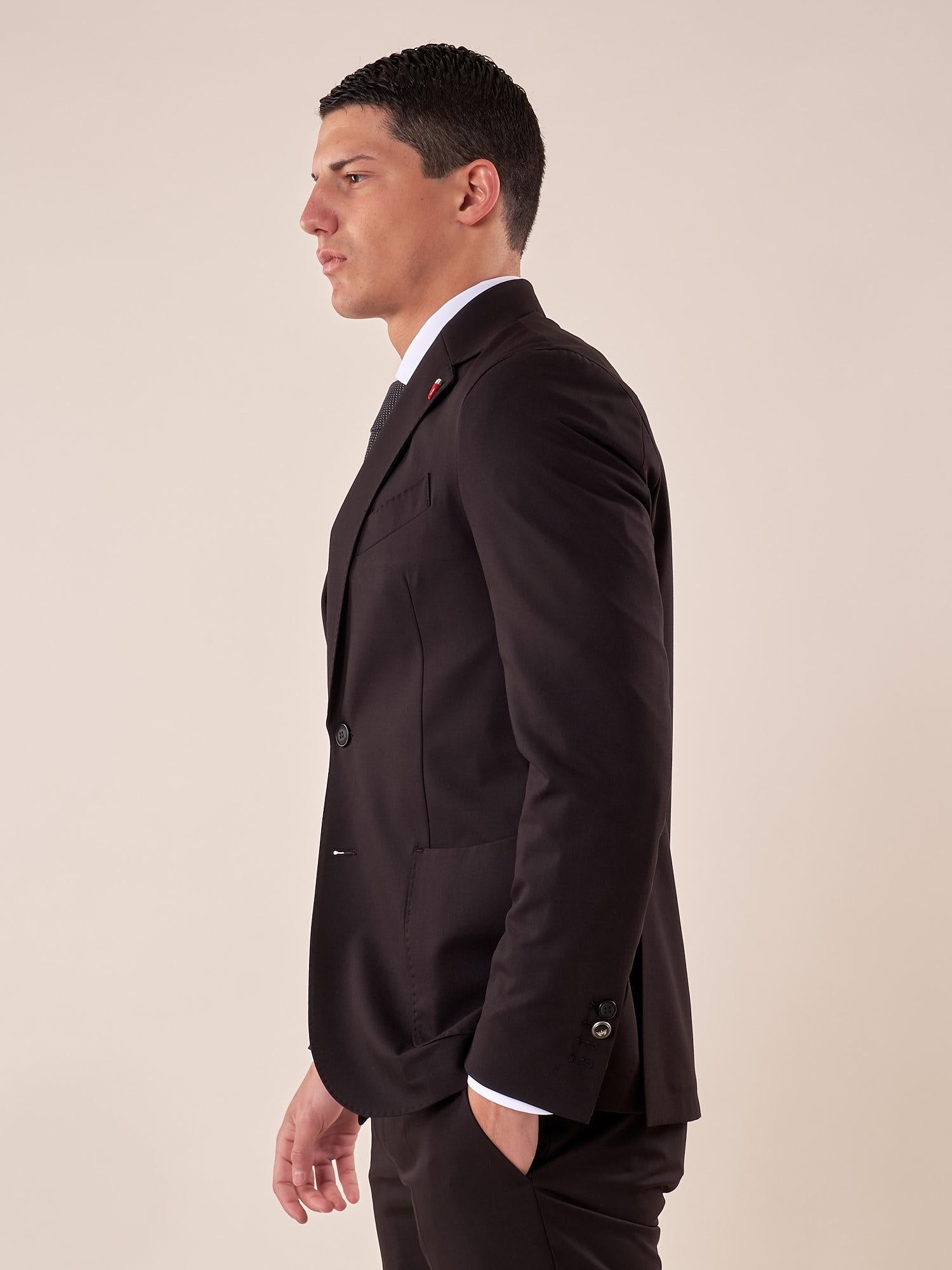 Abito classico sartoriale tasca a toppe uomo HAITI NERO MULISH 