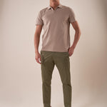 Polo manica corta collo derby piquet stretch uomo. CON2804425 SAND CONSENSO 