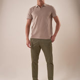 Polo manica corta collo derby piquet stretch uomo. CON2804425 SAND CONSENSO 