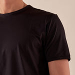 T-Shirt Uomo manica corta in tessuto tecnico traspirante ideale per sport e attività outdoor. M48952 NERO SUPERIOR VINTAGE 