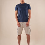 T-shirt uomo manica corta in cotone con logo tono su tono DM9056 DARK POWERED DATCH 