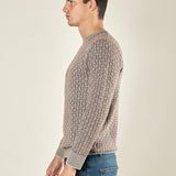 Maglia Uomo Manica Lunga Girocollo Strutturata. Comfort e Stile per Ogni Occasione OE1F2W5M69 CAFFE OVER-D 
