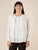 Blusa Donna Curvy Girocollo  Dettaglio in Metallo, Pience Frontali e Polsino Dritto.