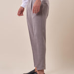 Pantalone rigato una  pince tapered fit tasche doppio filetto. OE1S2S5P38 GRIGIO OVER-D 