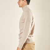 Maglia Uomo Collo Lupetto in Misto Lana. Comfort Termico e Stile Minimal. CON415225 AVENA CONSENSO 