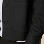 Giubbino Worker da Uomo con Tasche a Toppa Collo Camicia e Polsino, GAI1623H NERO HAMAKI-HO 