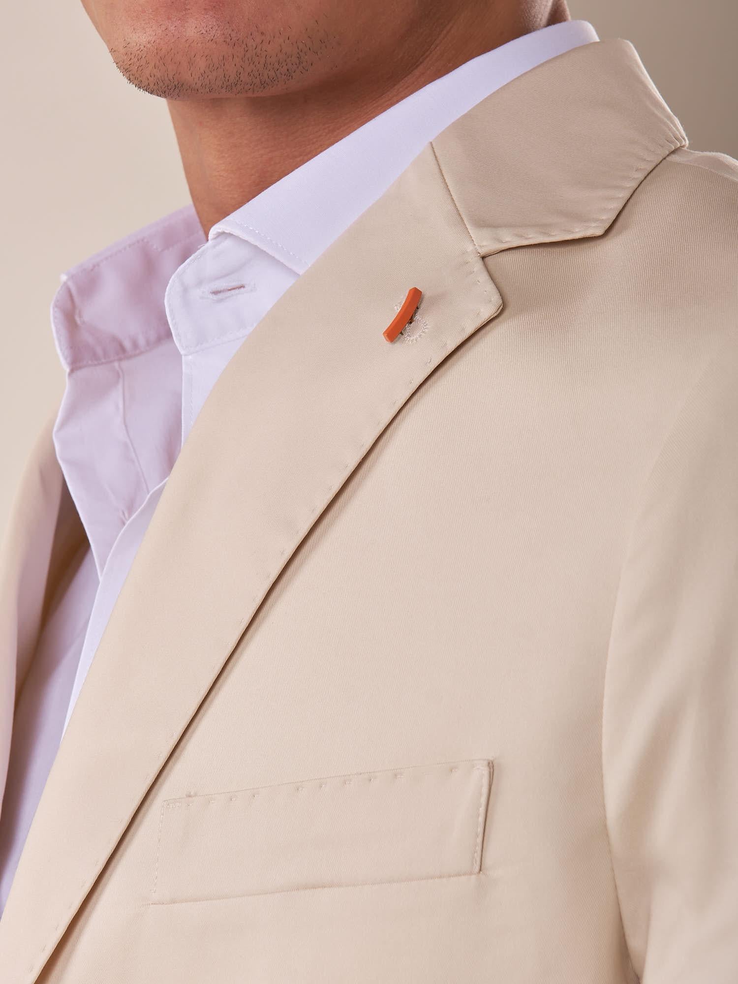 Giacca uomo due bottoni regular fit asca con pattine. OE1S2S5G12 BURRO OVER-D Uomo 