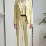Pantalone Donna Balloon alla Caviglia con Pinces e Tasche Dietro con Pattine. PG114P GIALLO EXTASY 