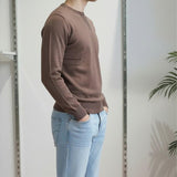Maglia Uomo 100% Cotone a Manica Lunga  Comfort Naturale e Stile Versatile CON3700900 COCONUT CONSENSO Uomo 