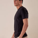T-Shirt cotone piquet stretch manica corta uomo. CON2802425 BLACK CONSENSO 