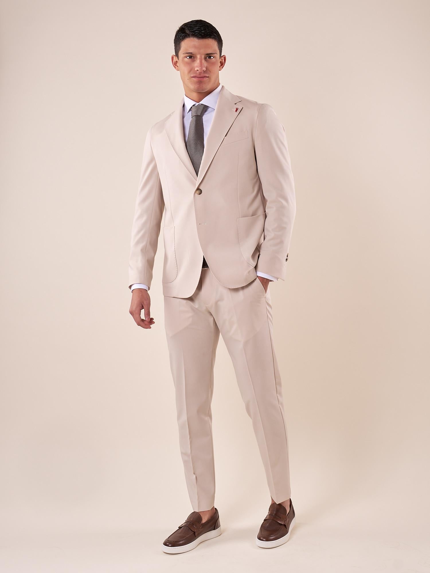 Abito classico sartoriale tasca a toppe uomo HAITI SABBIA MULISH 