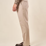 Pantalone da Uomo con Pence  Vestibilità Regular, Tasche allAmericana e Pattine Posteriori. PSI1802H BEIGE HAMAKI-HO 
