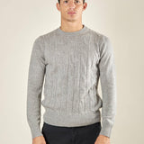 Maglia Uomo in Misto Cashmere a Trecce. Eleganza e Comfort per Ogni Occasione. CON4209225 FELTRO CONSENSO 