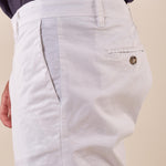 Pantalone Uomo Capri Slim in Cotone Elasticizzato con Tasche allAmericana GPE500 BIANCO BLACKSUNDAY 