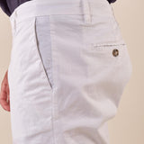 Pantalone Uomo Capri Slim in Cotone Elasticizzato con Tasche allAmericana GPE500 BIANCO BLACKSUNDAY 