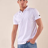 Polo manica corta cotone mercerizzato uomo. DM9291 BIANCO DATCH Uomo 