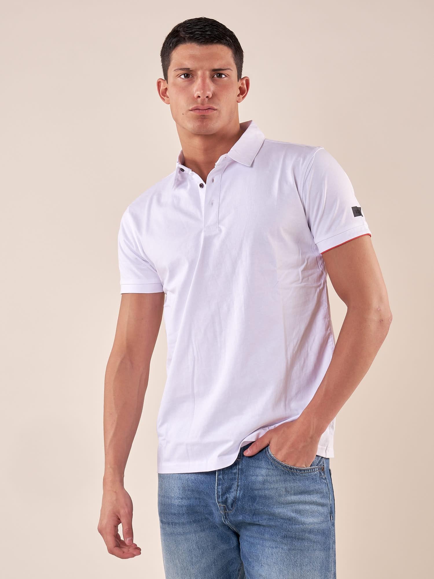 Polo manica corta cotone mercerizzato uomo. DM9291 BIANCO DATCH Uomo 