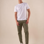 T-shirt Uomo manica corta in Cotone 100% con taschino e bottone. BAM5451 BIANCO BACI & ABBRACCI 