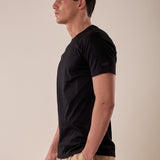 T-Shirt manica corta 100% cotone mercerizzato uomo. DM9302 NERO DATCH Uomo 
