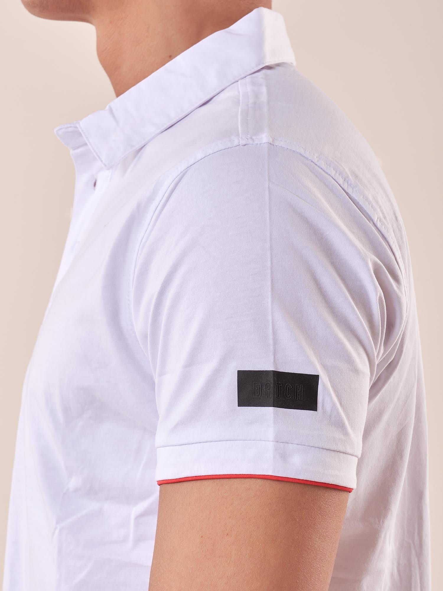Polo manica corta cotone mercerizzato uomo. DM9291 BIANCO DATCH Uomo 
