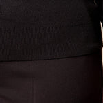 Maglia Donna Curvy Girocollo  Manica Lunga in Viscosa con Dettagli Gioiello. F897YBFJ7513 NERO Lizalù 