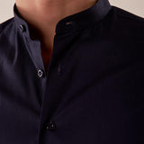 Camicia Manica lunga cotone elasticizzato modello alla coreana uomo. OC1S2S5C02 BLU OVER-D Uomo 