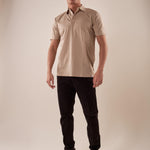 Polo manica corta 100% cotone mercerizzato uomo. OC1S2S5O01 GREIGE OVER-D 