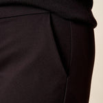 Pantalone Donna Curvy in Punto Milano  Modello Zampetta alla Caviglia con Tasca America. F646YBFFABIA NERO Lizalù 
